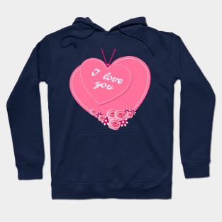 I love you with two hearts Hoodie